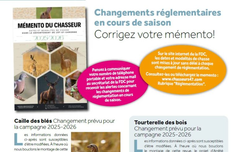 chasseurs47 actualites