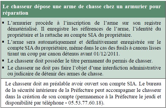 chasseurs47 prescriptiongenerales depotdesfusilsenreparation